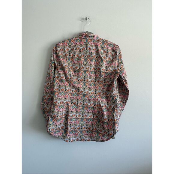 J Crew Women's Sz 0 Slim-Fit Organic Cotton Liberty Giorgia Duke Print Button Up - Picture 7 of 13